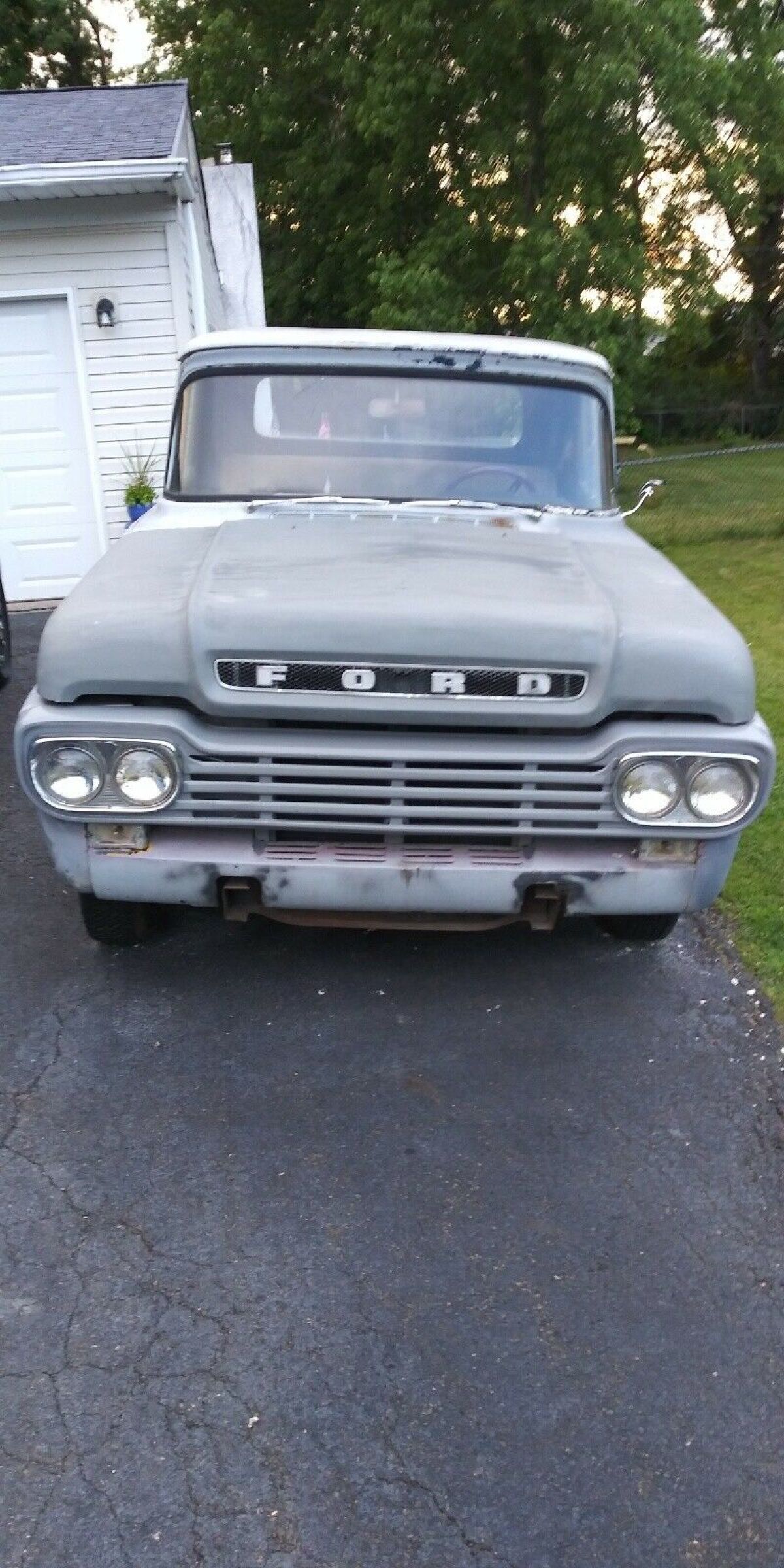 1959 Ford F100 Pickup Grey RWD Automatic stepside 1959 Ford F100 stepside