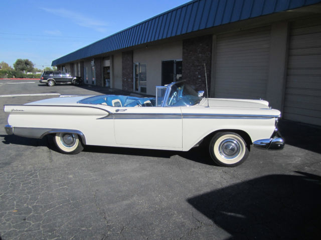 1959 FORD GALAXIE SKYLINER FAIRLANE 500 352 BIG BLOCK CONVERTIBLE 1959 Ford Galaxie chrome