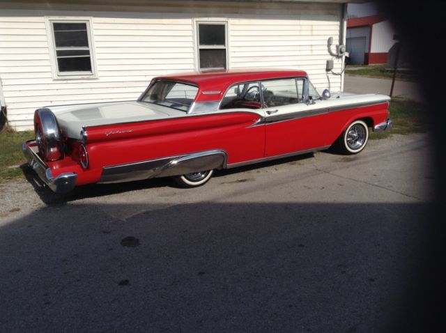 1959 Ford galaxies great looking driver red and white continental kit must see 1959 Ford Galaxie Crome