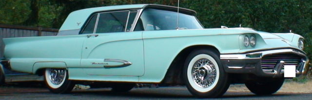 1959 Ford Thunderbird 43k 352 V8 Kelsey Hayes Spokes Coker Tires Runs Drives 1959 Ford Thunderbird