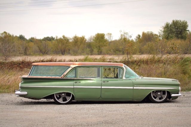 1959 Kingswood 9 passenger wagon, LS powered Air ride LS1 Impala, patina hot rod 1959 Chevrolet kingswood wagon