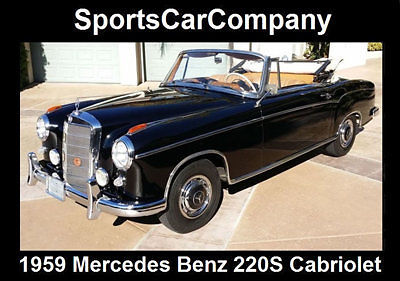 1959 MERCEDES BENZ 220 S CABRIOLET MATCHING#S JUST COMPLETELY DETAILED $99,998 1959 Mercedes-Benz 220 S Cabriolet