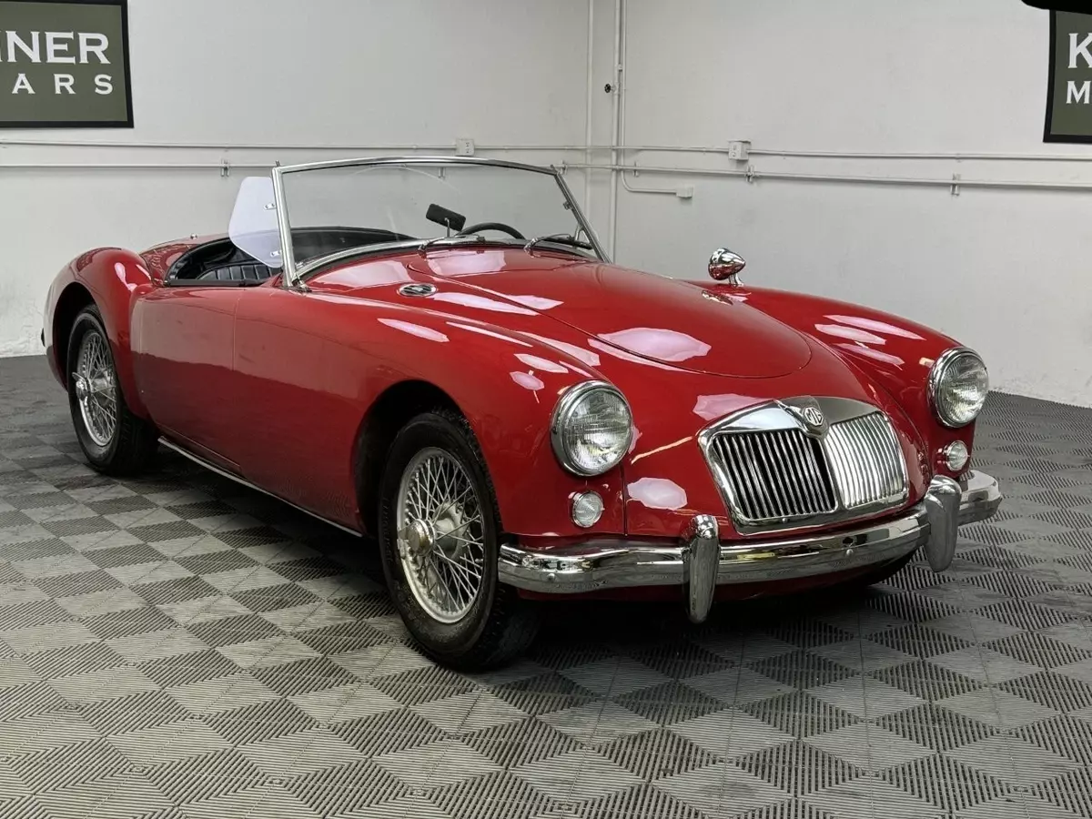 1959 MGA 1500 ROADSTER. CHERRY RED WITH BLACK TRIM. 4-SPEED, WIRE WHEELS 1959 MG MGA