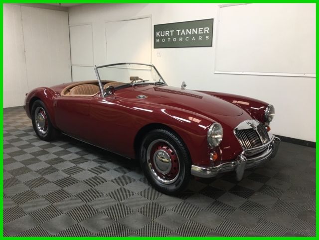 1959 MG MGA 4-SPEED, DISC WHEELS. WALNUT DASH. MOTO-LITA WOOD/ALLOY WHEEL.