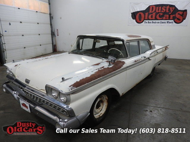 1959 White Runs Drives Reno Car Needs Resto Rust Free! 1959 Ford Galaxie Runs Drives Reno Car Needs Resto Rust Free