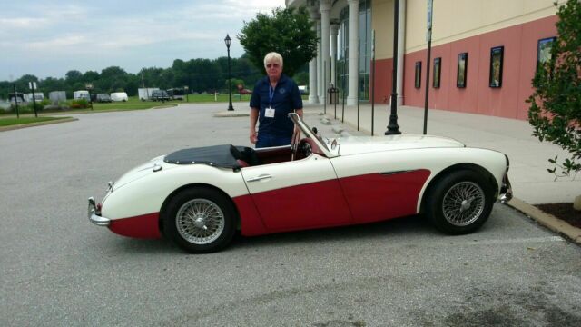 1960 Austin-Healey BT7 Beautiful red and old english white. 1960 Austin Healey BT-7