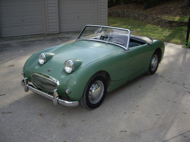 1960 Austin Healey Bugeye Sprite Original Low Mileage Survivor Leaf Green 1960 Austin Healey Sprite green