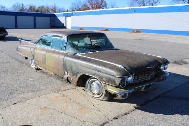 1960 Cadillac DeVille Sedan 1960 Cadillac DeVille Sedan Parts Car Engine Trans Glass Chrome