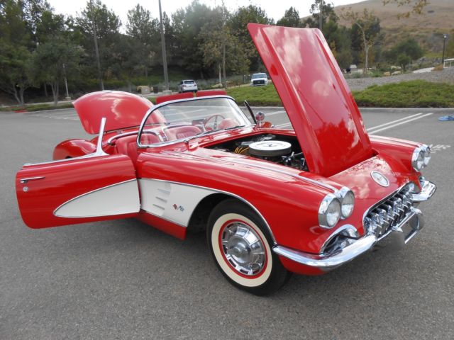 1960 Chevrolet Corvette California Red 1960 Chevrolet Corvette Red White
