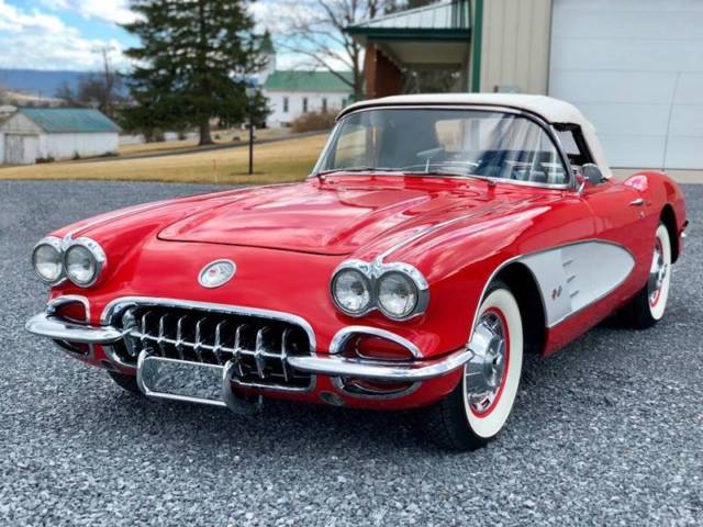 1960 Chevrolet Corvette Red/Black*FrameOnResto*N.O.M327ci*4Spd*NewChrome* - photo 4
