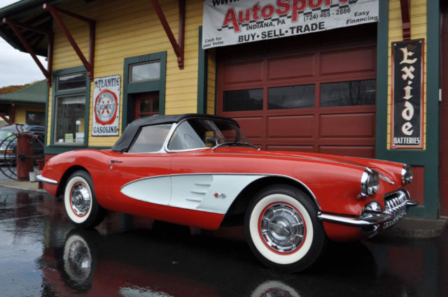 1960 Chevrolet Corvette Roman Red/Black Restored w/ Docs - photo 2