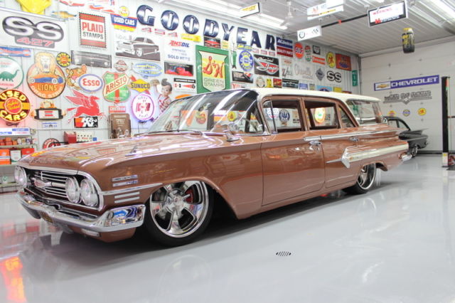 1960 CHEVY NOMAD WAGON AIR RIDE 22+20'' 4 WHEEL CORVETTE DISC BRAKES 1960 Chevrolet Impala NOMAD WAGON