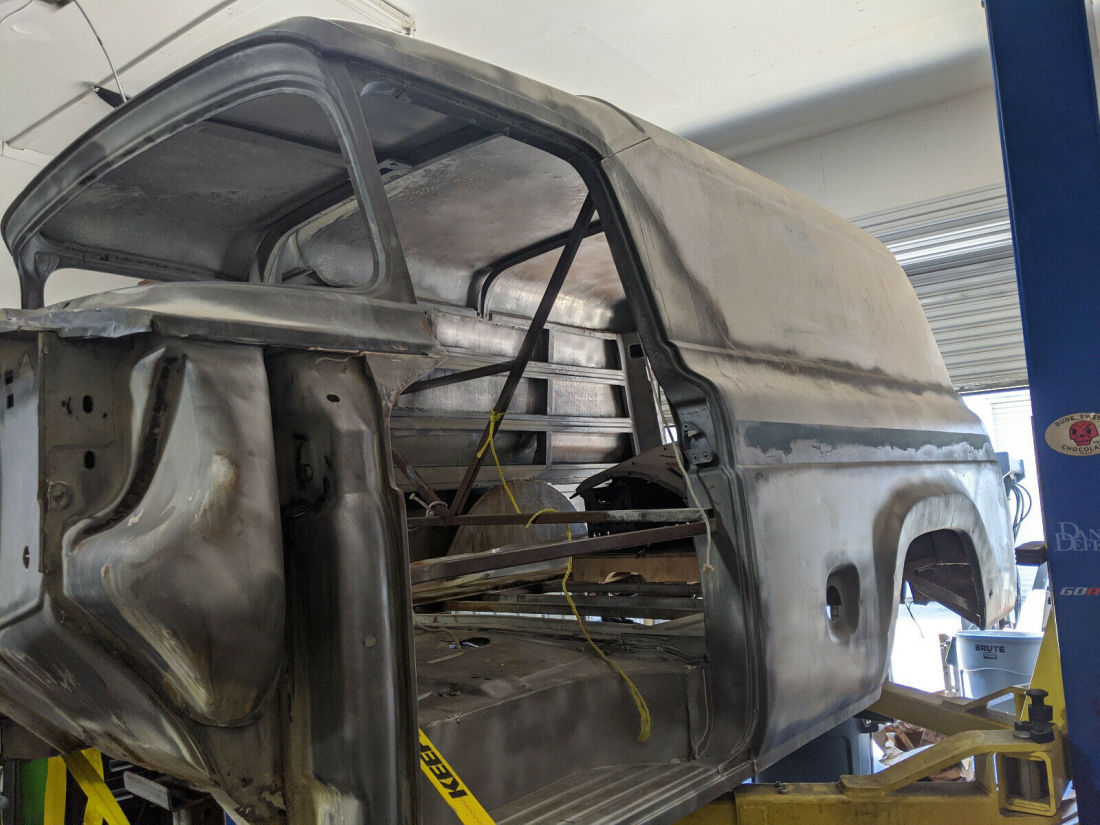 1960 Ford F-100 Panel Truck Complete Disassembled, Media Blasted, on Body Dolly 1960 Ford F-100