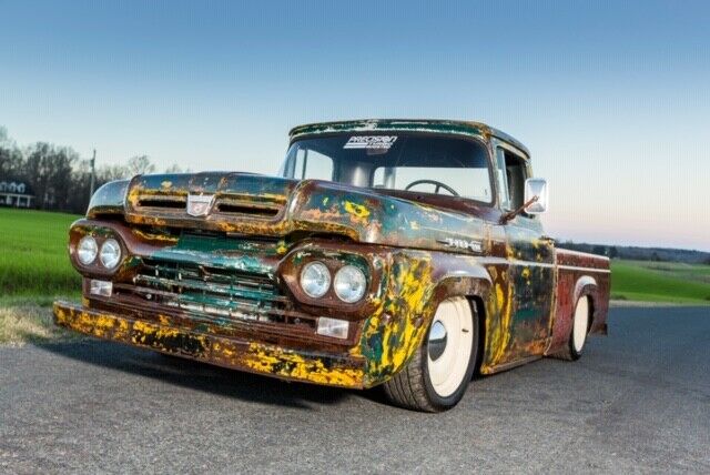1960 Ford F-100 Ratrod Diesel Custom "Frankenford" Centerfold Magazine Truck 1960 Ford F-100