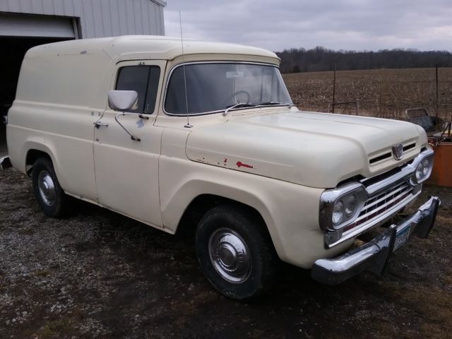 1960 Ford F100 panel truck 402/400 auto chevy w/ 12 bolt posi runs drives good 1960 Ford F-100 Panel