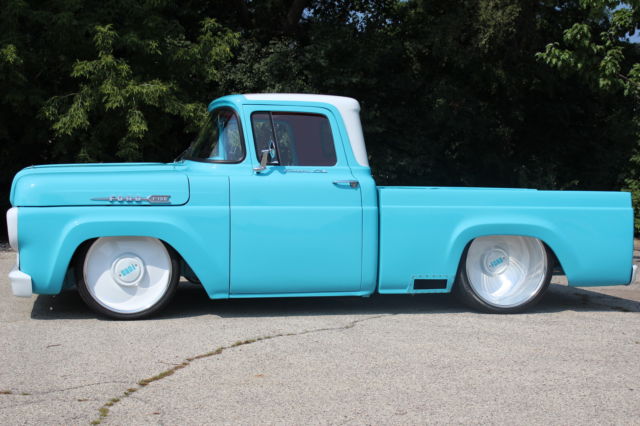 1960 FORD F100 PICK UP TRUCK FULL CUSTOM SEMA BUILD, AIR RIDE, NEW 5.0 BLOWN 1960 Ford F-100