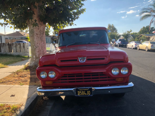 1960 ford f100 Red 2.44 reconstructed Enagine 1960 Ford F-100