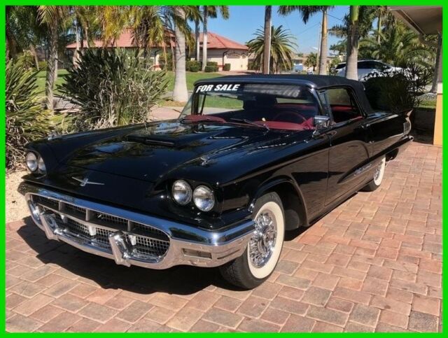1960 Ford Thunderbird 300HP 352ci V8 Auto Transmission 37,000 Miles Black/Red 1960 Ford Thunderbird