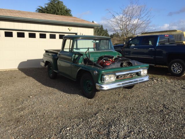 1960 GMC 1000 Custom Cab Big back window short step barn garage find original 60 1960 GMC 1000 Custom