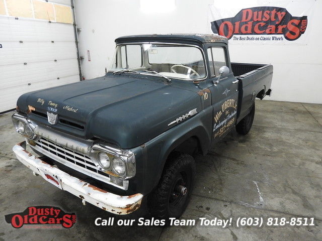 1960 Green Runs Drives Body Inter Good 223I6 4wd Manual! 1960 Ford F-100 Runs Drives Body Inter Good 223I6 4wd Manual