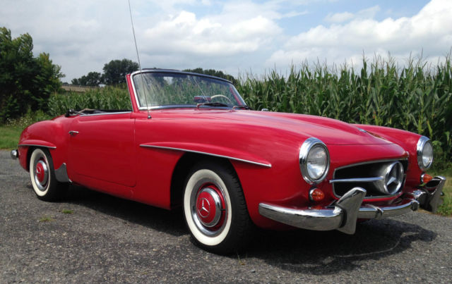 1960 Mercedes-Benz 190SL Red with Black Leather 1960 Mercedes-Benz SL-Class