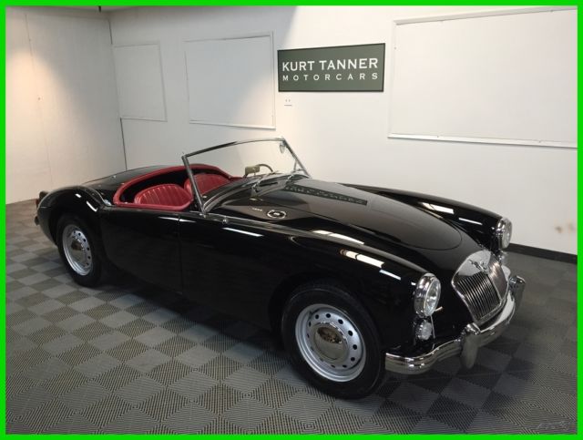 1960 MGA 1600 MK1. BLACK ON RED TRIM. 4-SPEED.EXCELLENT RESTORED CALIFORNIA CAR. 1960 MG MGA Roadster