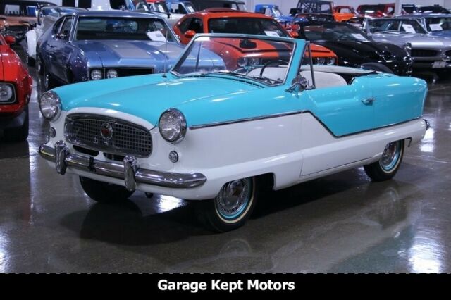 1960 Nash Metropolitan Convertible White & Turquoise Convertible 1.5L 4-Cylinder 1960 Nash Metropolitan Convertible