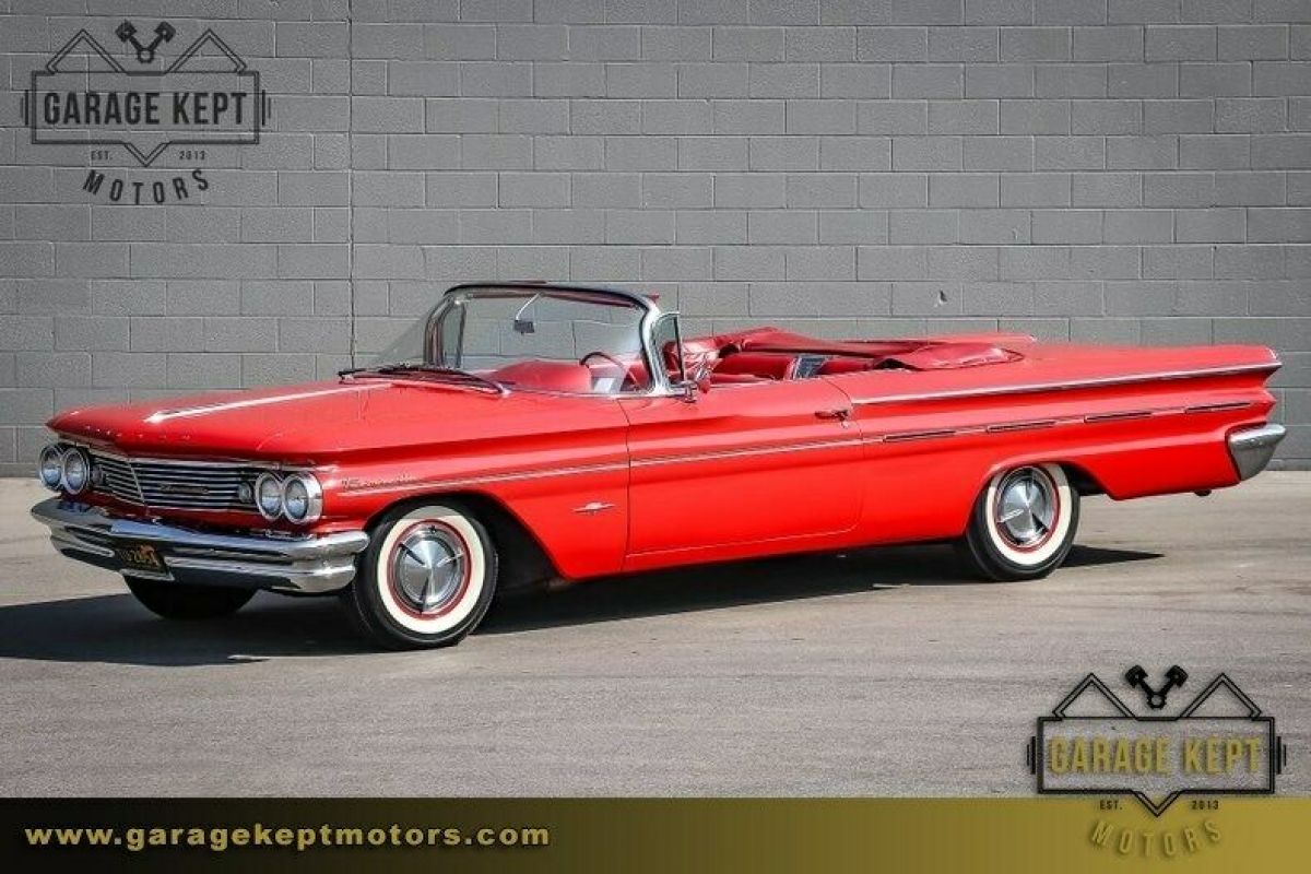 1960 Pontiac Bonneville Red Convertible 389 V8 65118 Miles 1960 Pontiac Bonneville