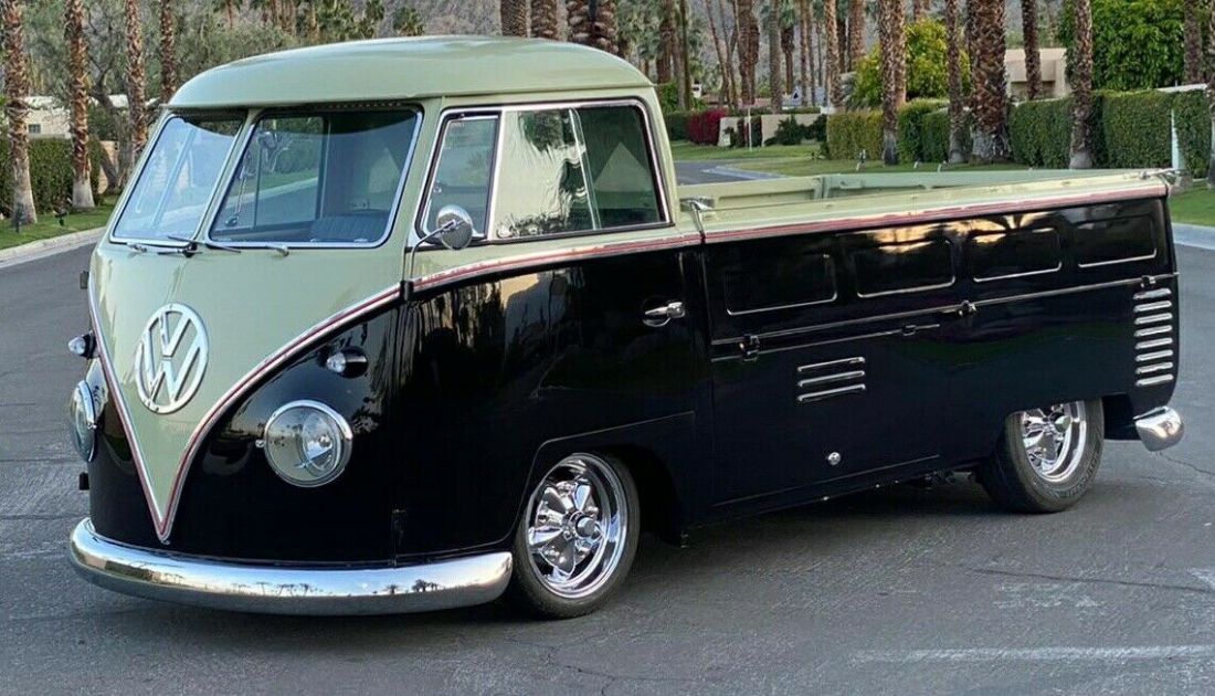 1960 Volkswagen Bus Pickup Green RWD Manual Single Cab 1960 Volkswagen Transporter Single Cab