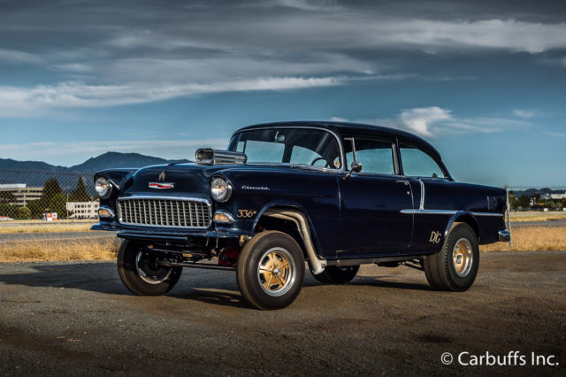 1960's style Gasser 336 ci sbc 4 Speed 210 Post Hot Rod Vintage Classic 55 Chevy 1955 Chevrolet Bel Air/150/210 Gasser