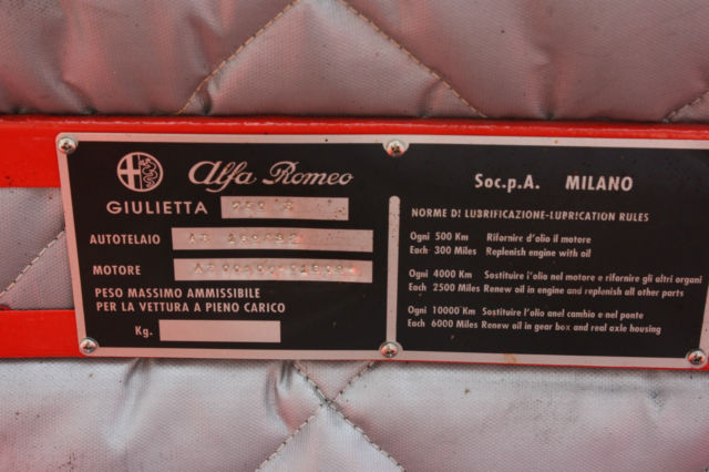 1961 Alfa Romeo Giulietta - photo 12