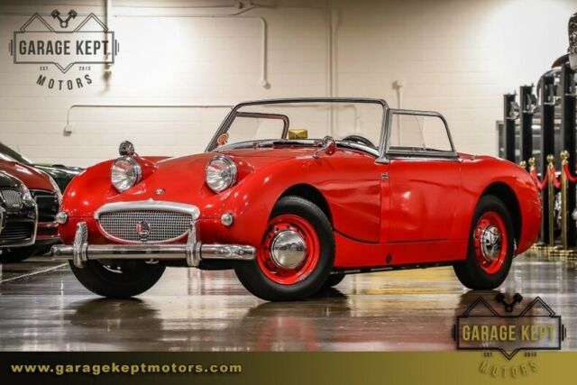 1961 Austin-Healey Sprite Bugeye Red Convertible 1098cc 4-Cylinder 55518 Miles 1961 Austin Healey Sprite Bugeye