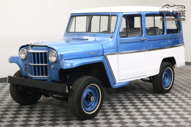 1961 Blue RESTORED 4X4 SUPER HURRICANE. STUNNING! 1961 Willys STATION WAGON RESTORED 4X4 SUPER HURRICANE. STUNNING