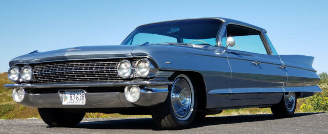 1961 Cadillac Sedan De Ville, 4 Door Hardtop, Blue, Classic Big Fins, MAINE 1961 Cadillac DeVille