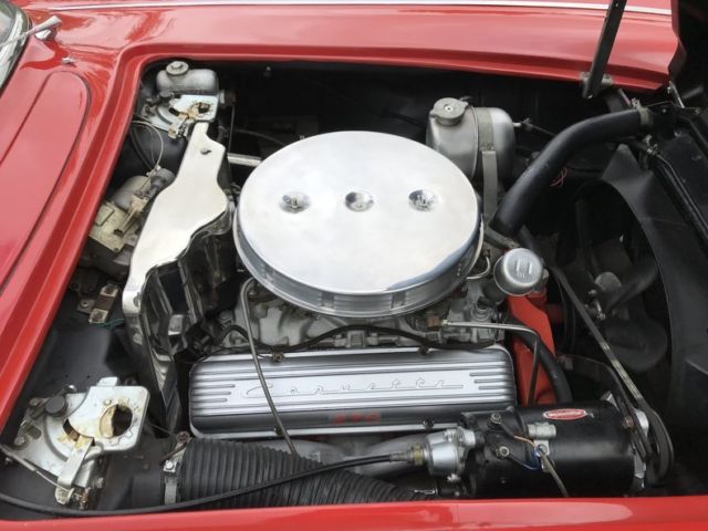1961 Chevrolet Corvette 270 HP dual quads 4 speed red on red Wonderbar - photo 7