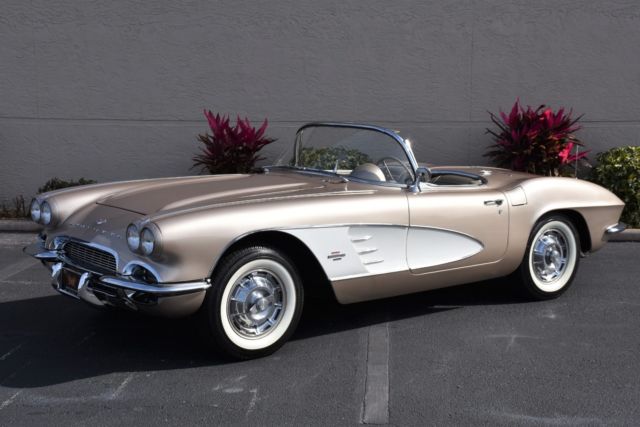 1961 Chevrolet Corvette 283C.I. Numbers Matching 0 Fawn Beige Roadster 327C.I. 4 1961 Chevrolet Corvette 283C.I. Numbers Matching