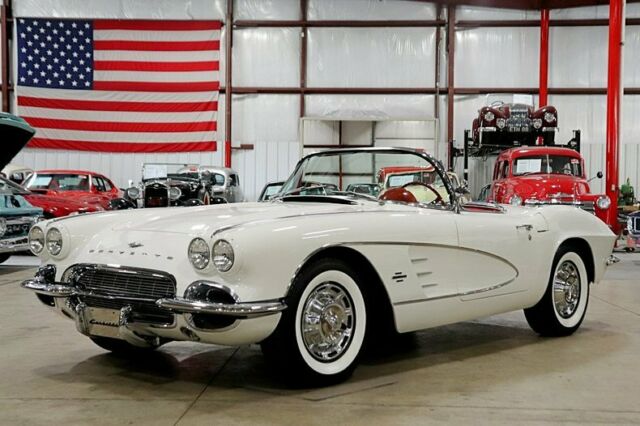 1961 Chevrolet Corvette Convertible 1505 Miles White Convertible 283ci V8 4-Spee 1961 Chevrolet Corvette Convertible