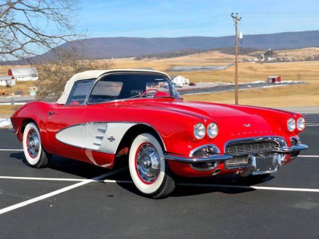 1961 Chevrolet Corvette RomanRed/Red*N.O.M327ci*4spd*L@@K*GREATDRIVER