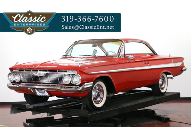 1961 Chevrolet Impala Bubbletop Tri Power 348 V8 5 Speed Roman Red 1961 Chevrolet Impala --