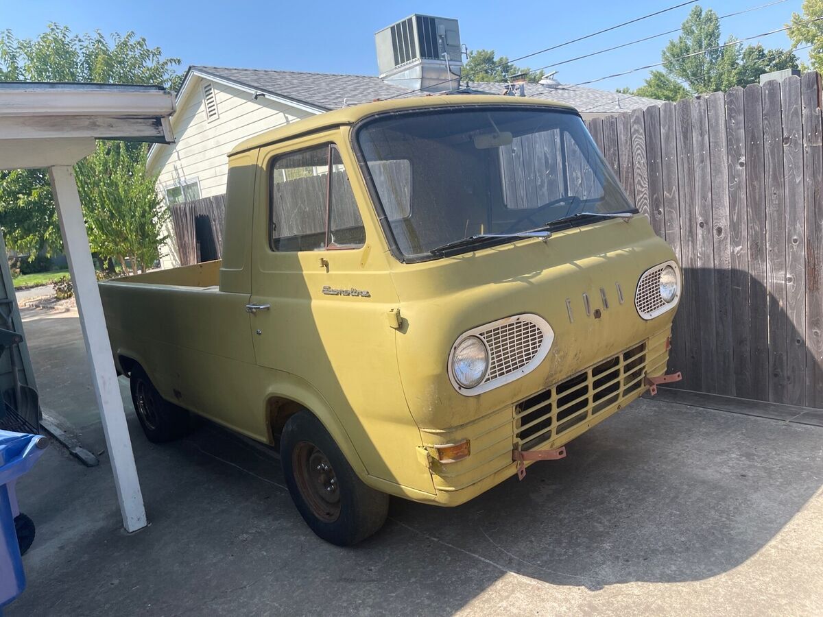 1961 Ford Econoline Van Yellow RWD Manual Pickup 1961 Ford Econoline Pickup