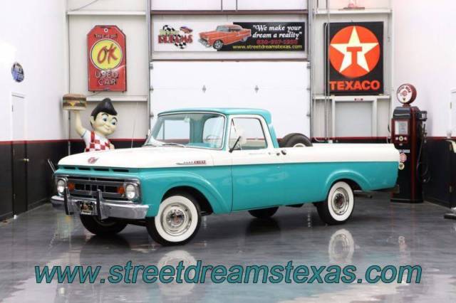 1961 Ford F-100 Custom Cab 70456 Miles 2 Tone Turquoise and White Pickup Truck 3 1961 Ford F-100 Custom Cab