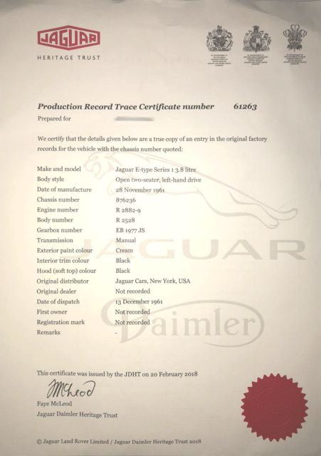 1961 Jaguar E-Type Roadster "Flat Floor" - photo 3