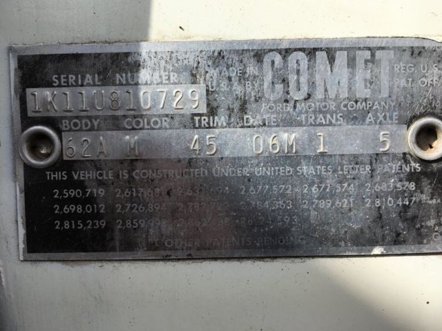 1961 Mercury Comet 2 door post - photo 8
