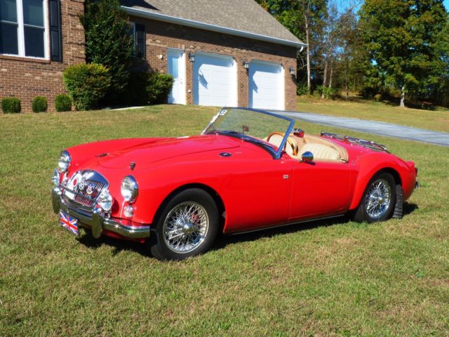 1961 MGA 1600 Red Roadster Convertible 1961 MG MGA Tan