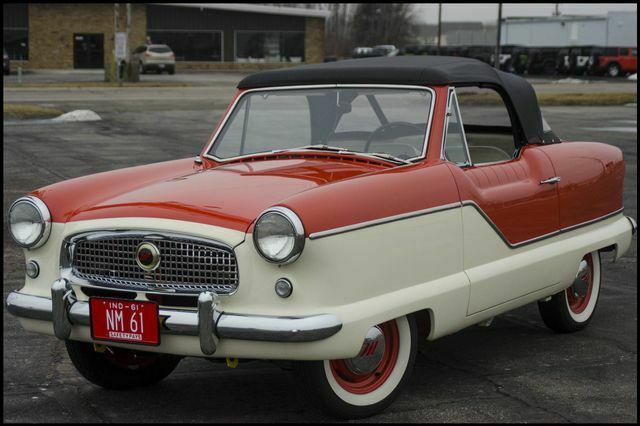 1961 NASH METROPOLITAN CONVERTIBLE 242 Miles MARDI GRAS RED OVER FROST WHIT Ma 1961 Nash METROPOLITAN CONVERTIBLE