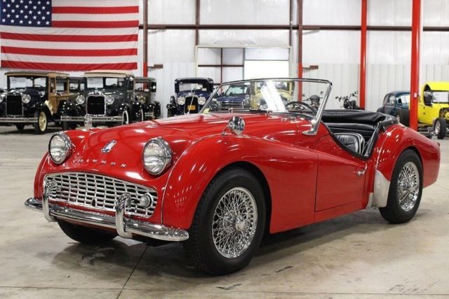 1961 Triumph TR3 A 90965 Miles Red Convertible Inline 4 Manual 1961 Triumph TR3 A