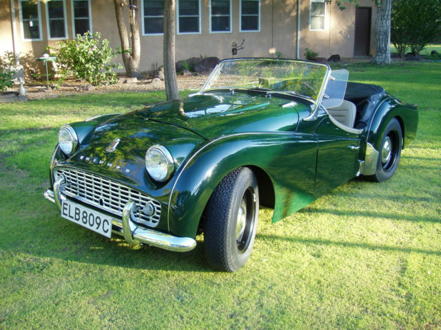 1961 Triumph TR3A Roadster British Racing Green over Biscuit! Recently restored! 1961 Triumph TR3A