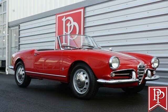 1962 Alfa Romeo Giulietta Spider, Rosso Red on Red 1962 Alfa Romeo Giulietta Spider