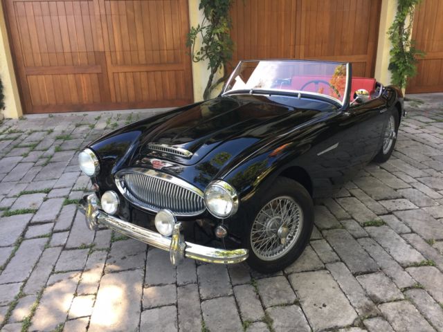 1962 Austin Healey MKII BT7 Tri-carb British Heritage Cert Black red leather 1962 Austin Healey G80 3000 BT7