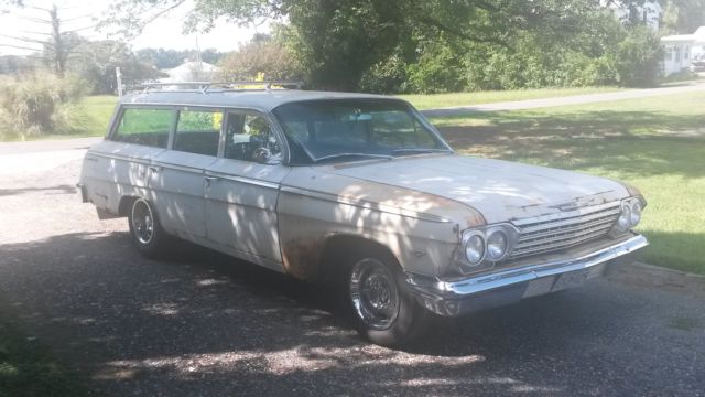 1962 Chevrolet Bel Air Station Wagon Factory A/C 283 V8 3spd Original Barn Find 1962 Chevrolet Bel Air/150/210 Bel Air Station Wagon